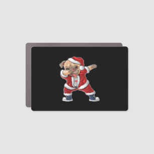 Funny Dabbing Dog Christmas Pajamas Gift for Dog L Car Magnet