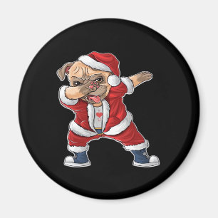Funny Dabbing Dog Christmas Pajamas Gift for Dog L Magnet