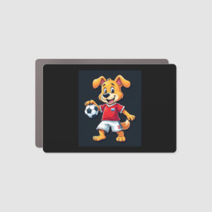 Funny Dabbing Dog Russia Soccer Jersey Russian Foo Car Magnet