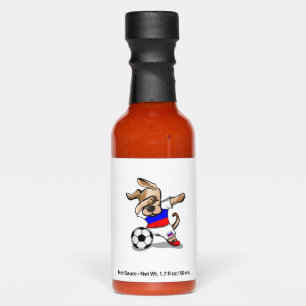 Funny Dabbing Dog Russia Soccer Jersey Russian Foo Hot Sauces