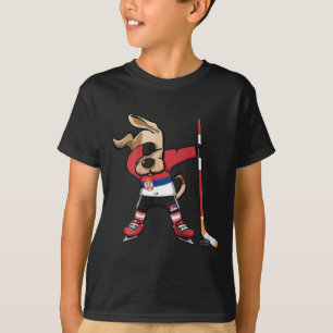 Funny Dabbing Dog Serbia Ice Hockey Fans Jersey Da T-Shirt