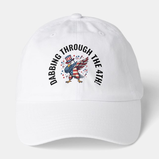 Funny Dabbing Eagle Patriotic 4th of July Hat⁠ Hat (Front)