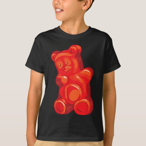 Funny Dabbing Gummy Bear Gift Cool Jelly Candy Ani T_Shirt