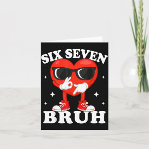Funny Dabbing Heart Bruh 67 Meme Valentine's Day Card