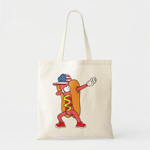 Funny Dabbing Hot dog day gift for hot dogs lovers Tote Bag