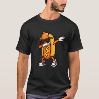 Funny Dabbing Hotdog Fast Food Humor Party T-Shirt