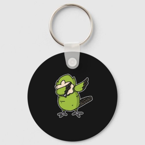 Funny Dabbing Kakapo Dab Owl Parrot Lover Gift Keychain