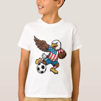 Funny Dabbing Ld Eagle Usa Soccer - Usa Flag Socce T-Shirt