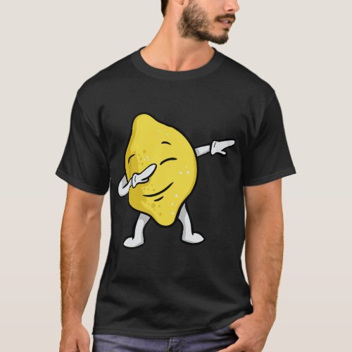 Funny Dabbing Lemon Illustration Lemonade Lover T_Shirt