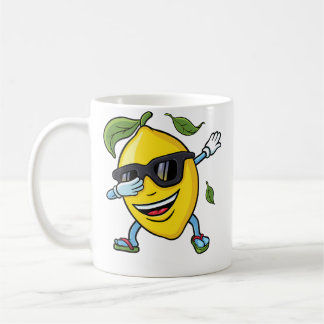 Funny Dabbing Lemon Summer Camp Vacation Beach Men Coffee Mug