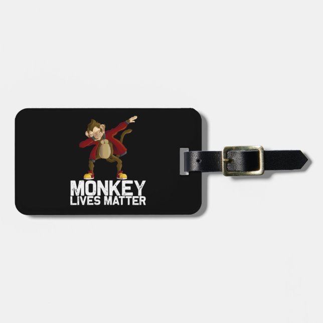 Funny Dabbing Monkey Luggage Tag (Front Horizontal)