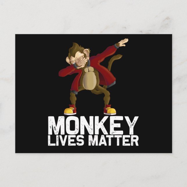 Funny Dabbing Monkey Postcard (Front)