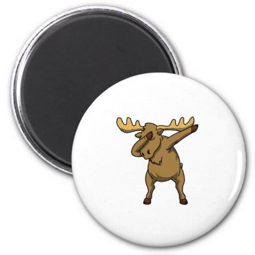 Funny Dabbing Moose Dab Dance Deer Lover Gift Magnet