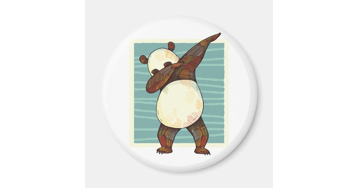 Funny Dabbing Panda Bear Teen Graphics Cartoon Kid Magnet | Zazzle