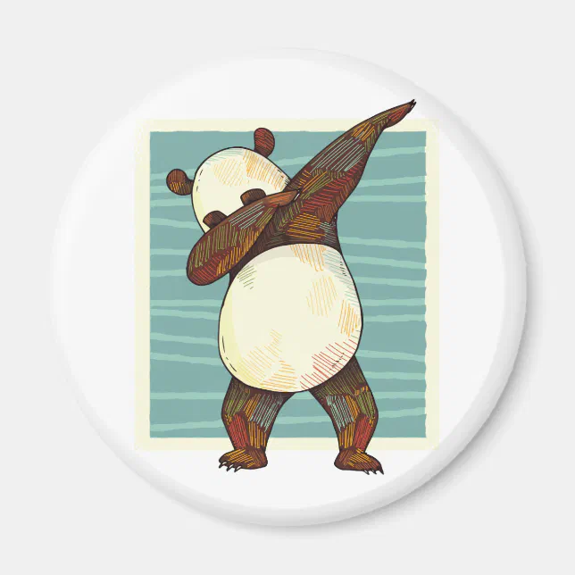 Funny Dabbing Panda Bear Teen Graphics Cartoon Kid Magnet | Zazzle