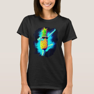 Funny Dabbing Pineapple Aloha Sunglasses Beach Dan T-Shirt