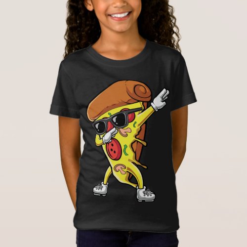 Funny Dabbing Pizza Dab Italian Food Boys Mens Him T_Shirt