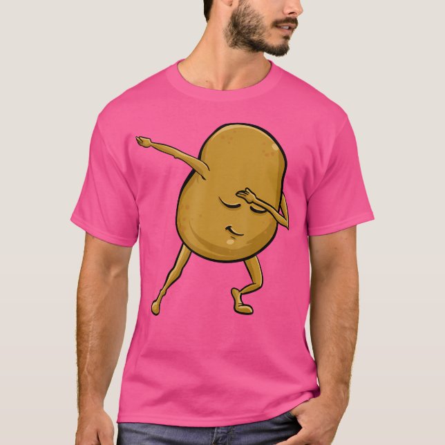 Funny Dabbing Potato Gift Cool Dancing Spuds Hip-H T-Shirt (Front)