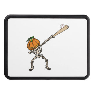 Funny Dabbing Pumpkin Head Baseball Gift Idea Hitch Cover