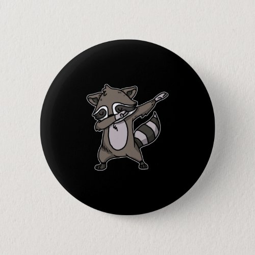 Funny Dabbing Raccoon Dab Dance Coon Lover Gift Button