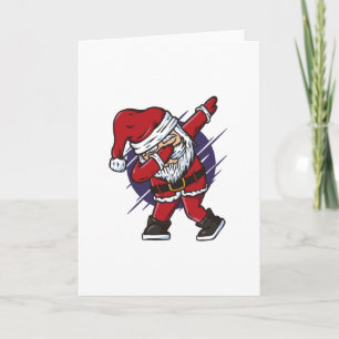 Funny Dabbing Santa Claus Card