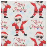 Funny Dabbing Santa Claus Merry Christmas Fabric