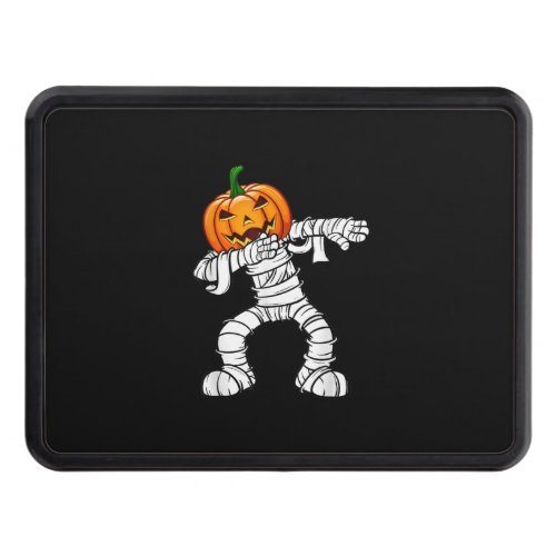 Funny Dabbing Skeleton Pumpkin Halloween Dance Hitch Cover