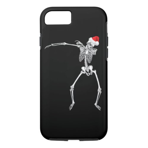 Funny Dabbing Skeleton Santa Christmas iPhone 87 Case