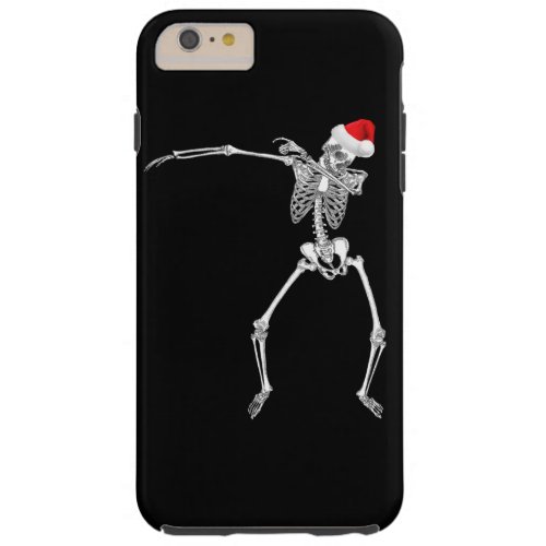 Funny Dabbing Skeleton Santa Christmas Tough iPhone 6 Plus Case