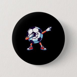 Funny Dabbing Soccer Ball Cartoon Srt Gift Kids Bo Button