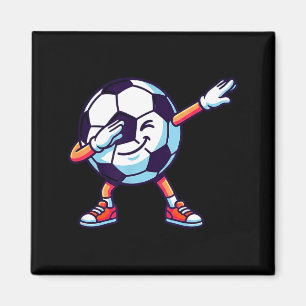 Funny Dabbing Soccer Ball Cartoon Srt Gift Kids Bo Magnet