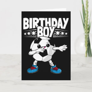 Funny Dabbing Soccer Birthday Boy Kids Boys Annive Card