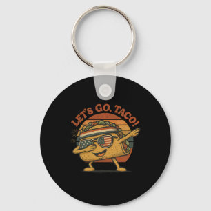 Funny Dabbing Taco Let's Go Taco 4th Of July Men W Keychain