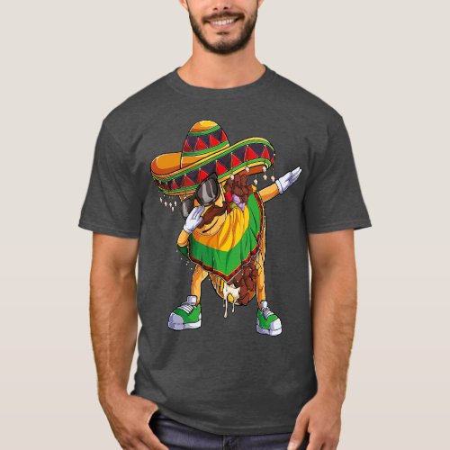 Funny Dabbing Taco Poncho Sombrero Cinco De Mayo F T_Shirt
