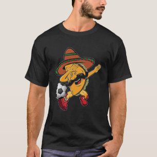 Funny Dabbing Taco Soccer Ball Sports Lover Cinco T-Shirt