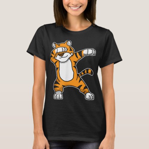 Funny Dabbing Tiger Dab Dance Cool Cat Tiger Lover T_Shirt
