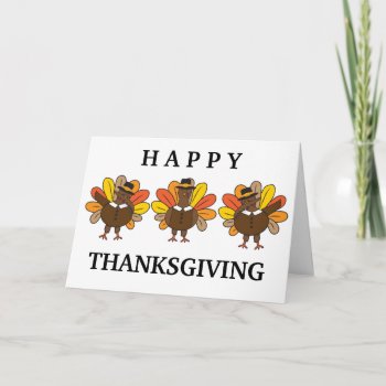 Funny Dabbing Turkeys Thanksgiving Holiday Card by cbendel at Zazzle
