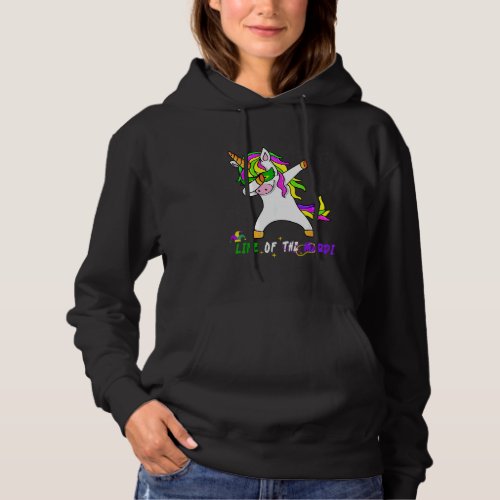 Funny Dabbing Unicorn Mardi Gras Color Life Of The Hoodie