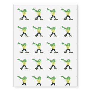 Funny Dabbing Zombie Halloween Dab Costume Temporary Tattoos