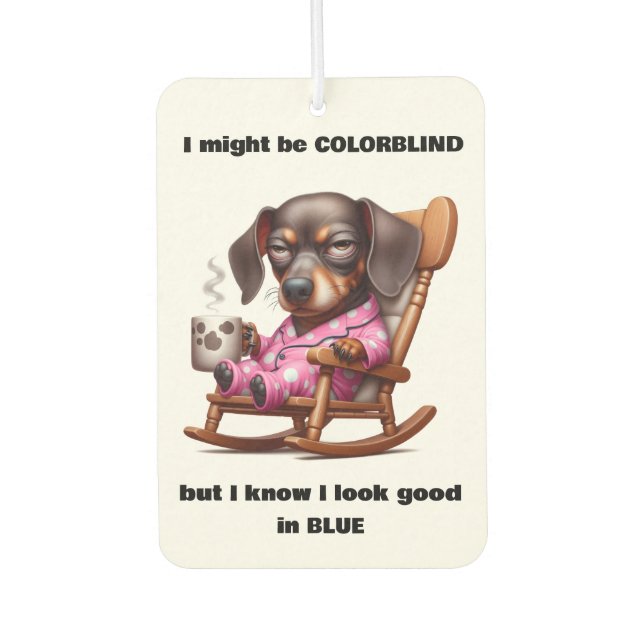 FUNNY DACHSHUND  AIR FRESHENER (Front)