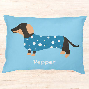 Funny Dachshund Animal Lovers Dog Blue Pet Bed