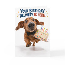 Funny Dachshund Birthday Card | Fisheye Dog Humor