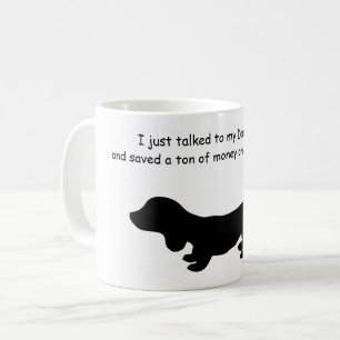 Funny Dachshund Car Insurance Humor Coffee Mug