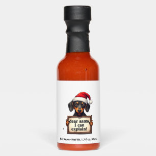 Funny Dachshund Christmas Dear Santa I Can Explain Hot Sauces