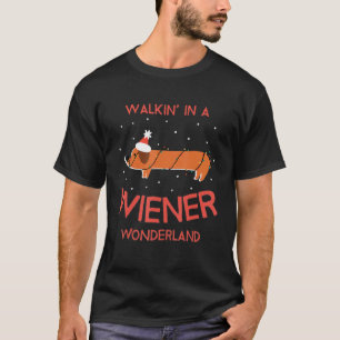 Funny Dachshund Christmas Lights Tangled Dog Lover T-Shirt