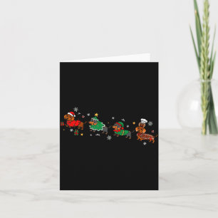 Funny Dachshund Christmas Parade Card