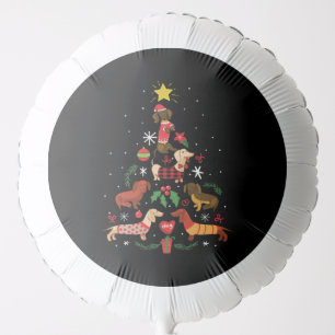 Funny Dachshund Christmas Tree Balloon