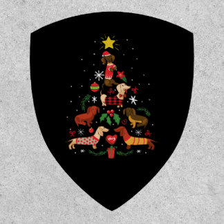Funny Dachshund Christmas Tree Patch