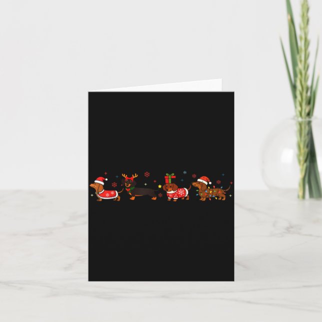 Funny Dachshund Christmas Weenie Dog Lover Cute Me Card (Front)