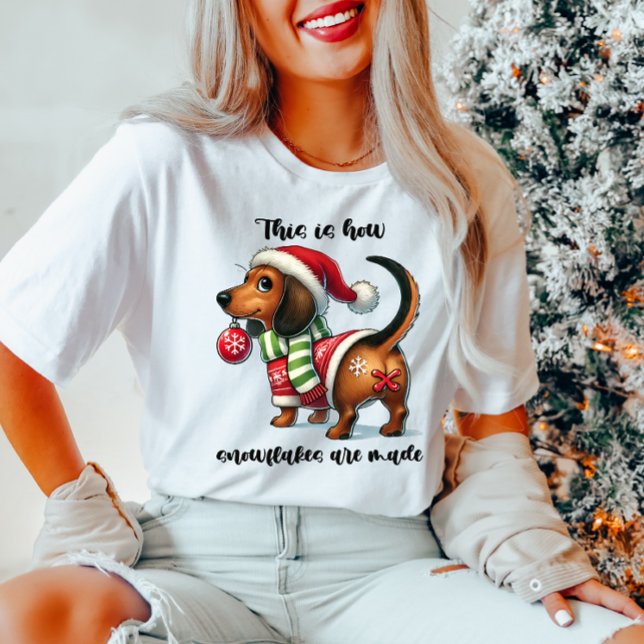 Funny Dachshund Christmas Women's T-Shirt  (Creator Uploaded)